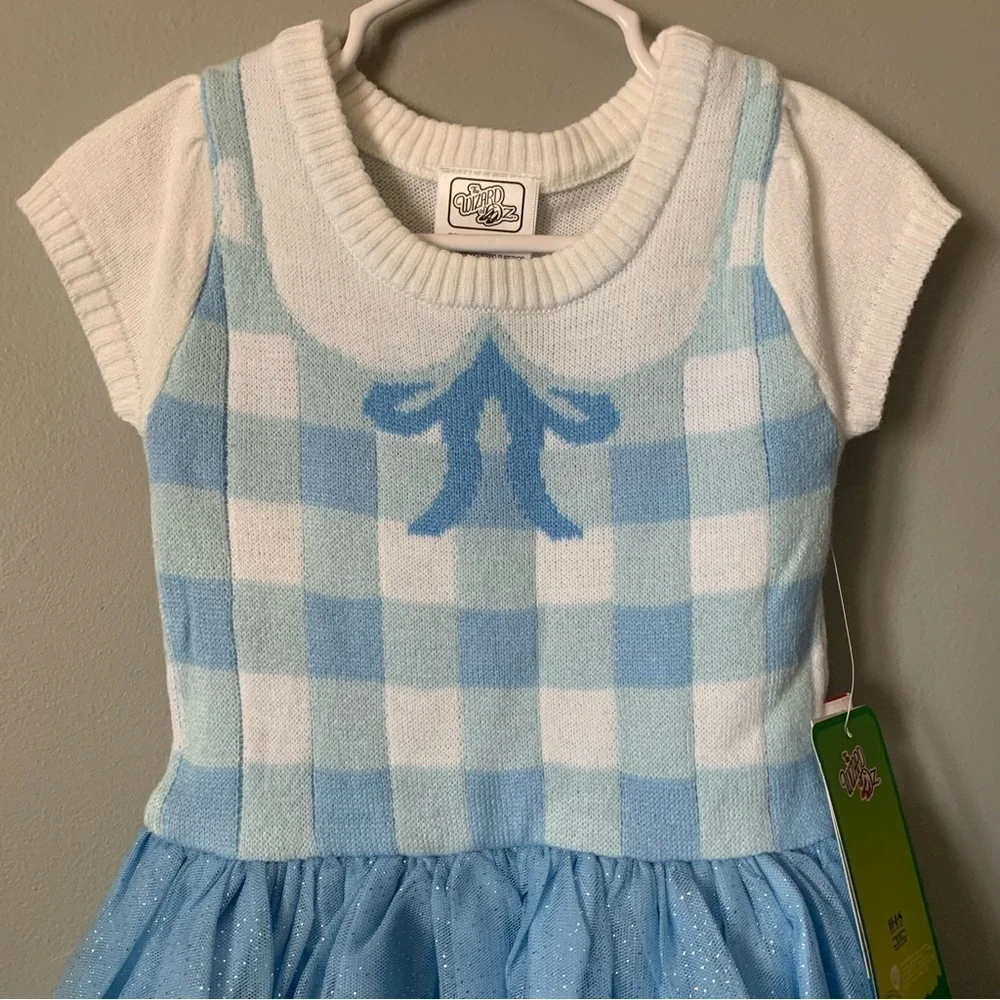 NWT. WB The Wizard of Oz Toddler Girl Dorothy Cosplay Sweater Dress